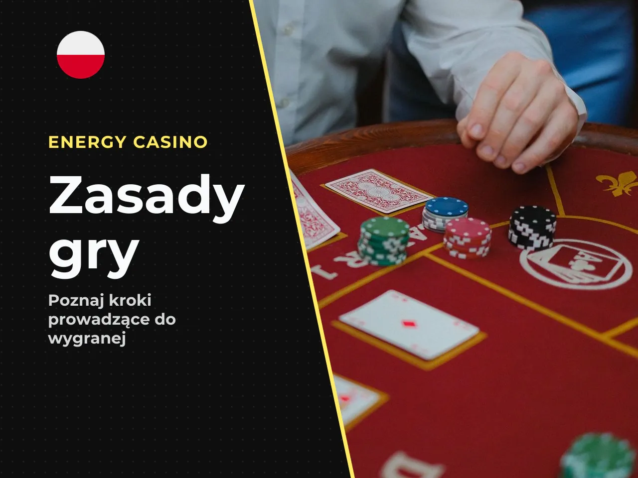 Kluczowe zasady gry najłatwiej przyswoić w formie poszagowej sekwencji. Oto jak wygląda typowa runda: 1. **Postaw zakład (Bet)** — umieść żetony w wyznaczonym boksie przed rozpoczęciem rozdania. 2. **